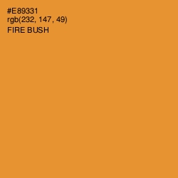 #E89331 - Fire Bush Color Image